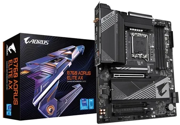GIGABYTE B760 AORUS ELITE AX - moderkort - Intel B760 - Intel LGA1700 - sockel - DDR5 RAM - ATX