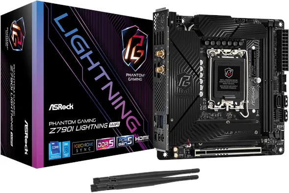 ASRock Z790I PG LIGHTNING WIFI - moderkort - Intel Z790 - Intel LGA1700 - DDR5 RAM - Mini-ITX
