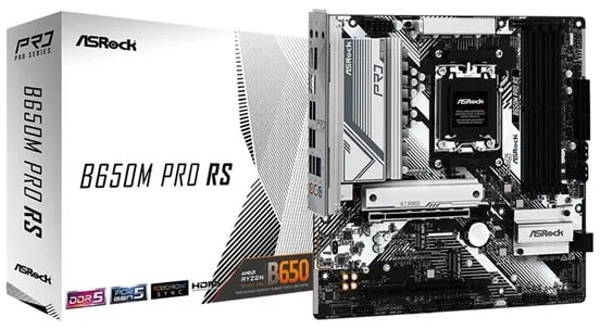 ASRock B650M PRO RS -moderkort - AMD B650 - AMD AM5 -sockel - DDR5 RAM - Micro-ATX