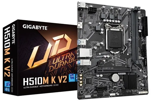 GIGABYTE H510M K V2 -moderkort - Intel H470 - Intel LGA1200 -kontakt - DDR4 RAM - Micro-ATX