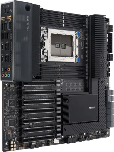 ASUS Pro WS WRX80E-SAGE SE WIFI Moderkort - AMD WRX80 - AMD sWRX8 -kontakt - DDR4 RAM - Extended ATX