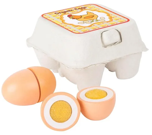 Small Foot - Träleksaksmat Ägg 9 delar.